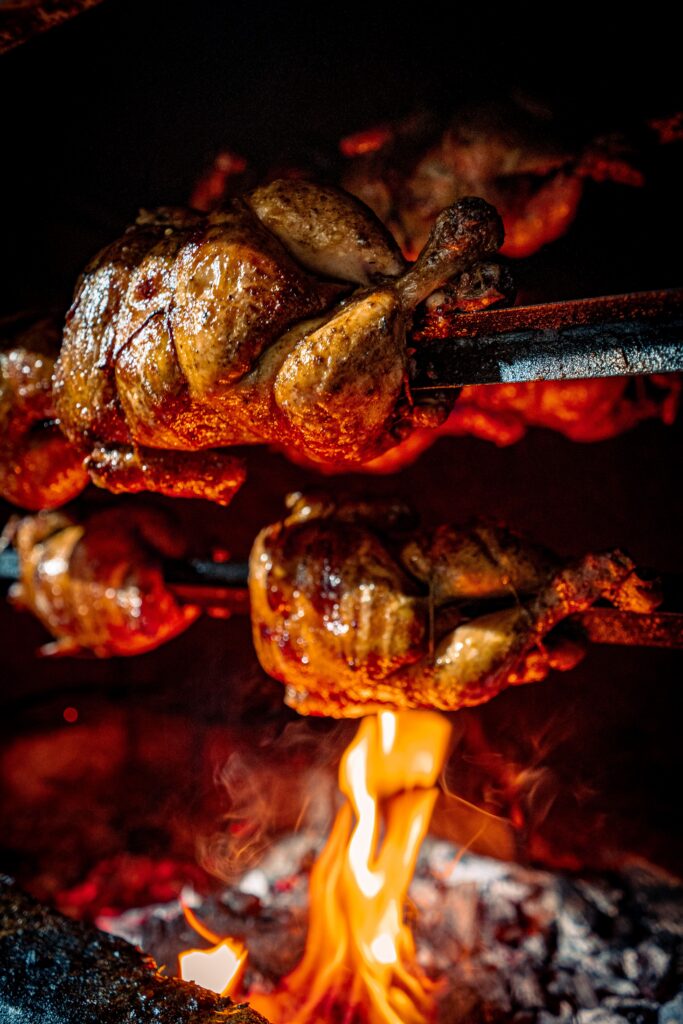 Tukey cooked over the fire